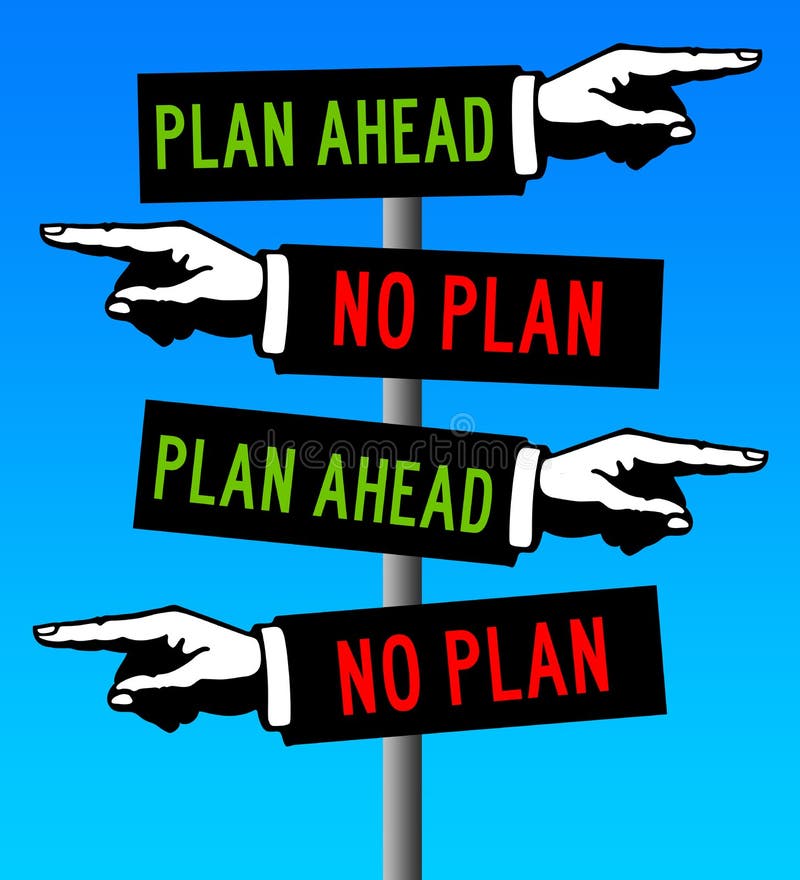 Plan ahead stock illustration. Illustration of objective 36176806