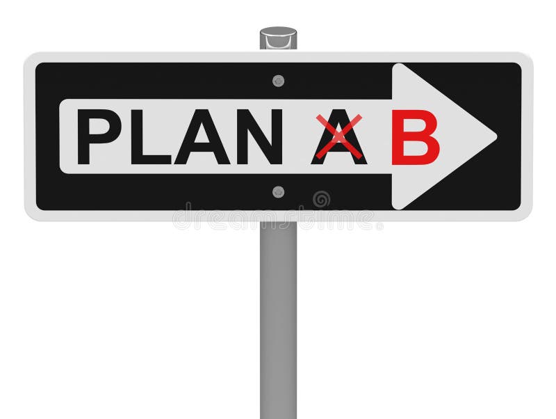 Plan a Plan B options stock illustration. Illustration of strategy