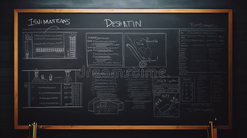 Plan black board stock illustration