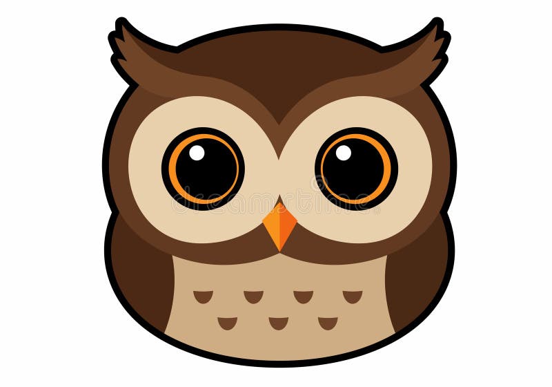 Plan d'illustration de l'image de l'image de la face du hibou illustration stock