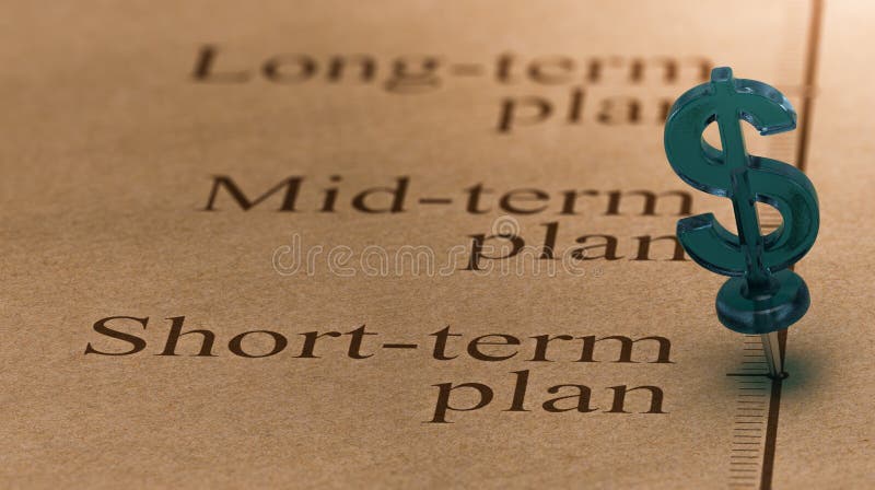 Plan d'investissement à court terme illustration stock Plan d'investissement à court terme illustration stock