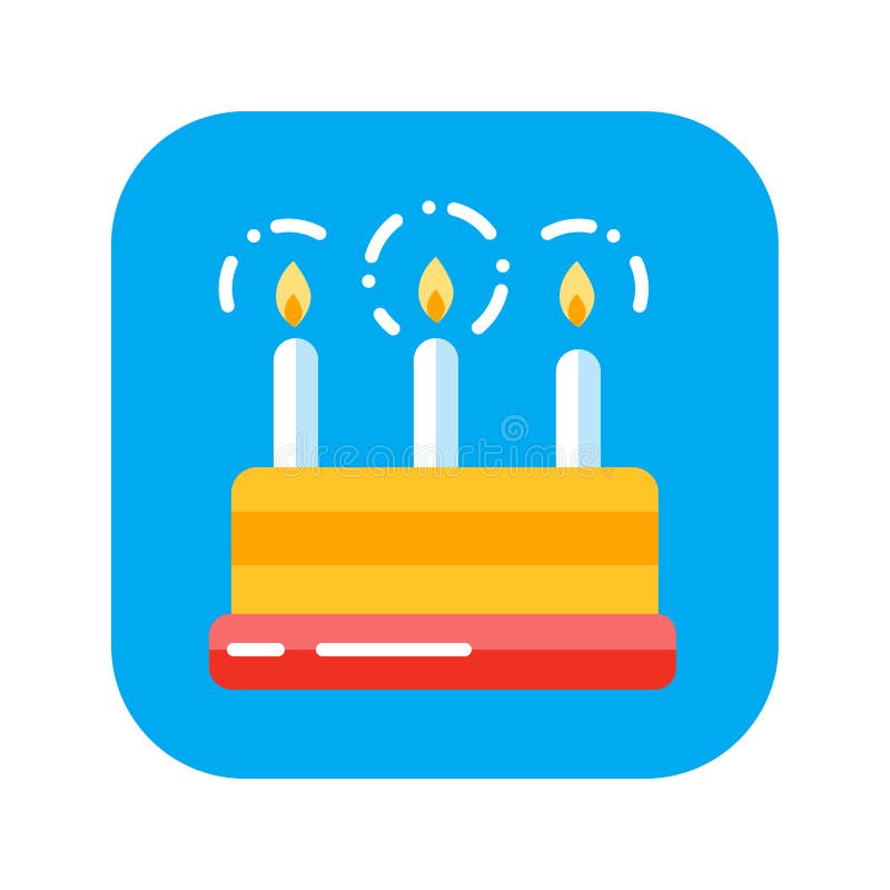 Plan födelsedag för färgsymbolskaka med stearinljus Begrepp av feriesötsaker stock illustrationer Plan födelsedag för färgsymbolskaka med stearinljus Begrepp av feriesötsaker stock illustrationer