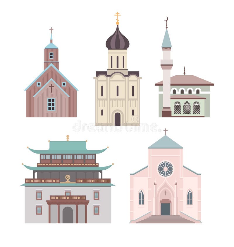 Plan illustrationsamling för kyrka