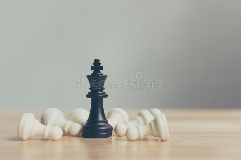 Plan leading strategy of successful business competition leader concept, Hand of player chess board game putting black pawn, Copy space for your text