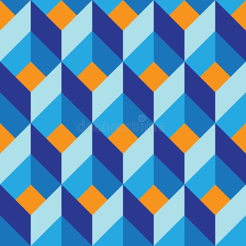 Plan modell för sömlös geometrisk färgrik vektor royaltyfri illustrationer