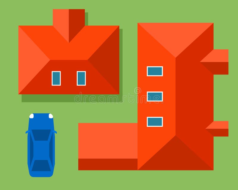 Plan of Private House Vector Illustration Stock Vector - Illustration