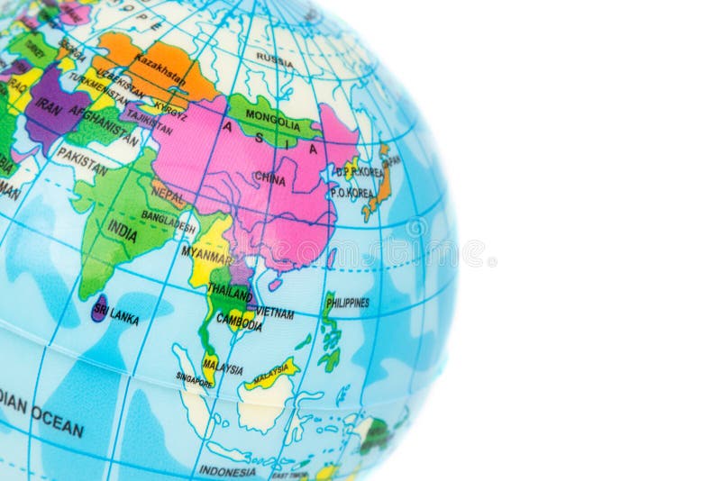 Plan rapproché Asie de modèle de globe photo libre de droits Plan rapproché Asie de modèle de globe photo libre de droits