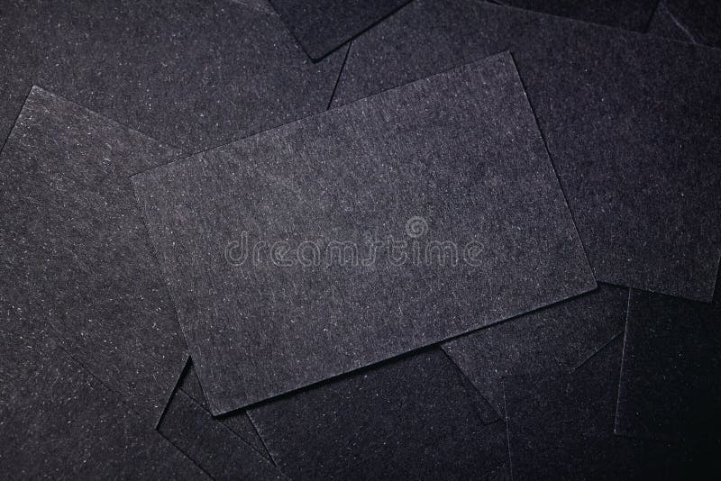 Plan rapproché des cartes de visite professionnelle noires vierges de visite horizontal images libres de droits Plan rapproché des cartes de visite professionnelle noires vierges de visite horizontal images libres de droits