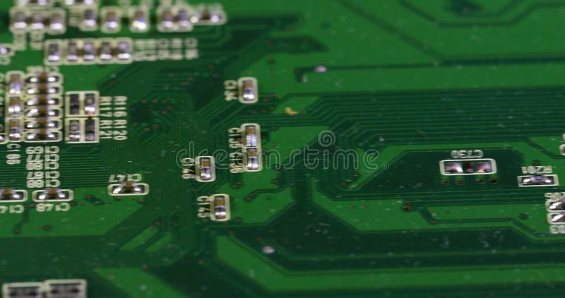 Plan rapproché poussiéreux de microcircuit