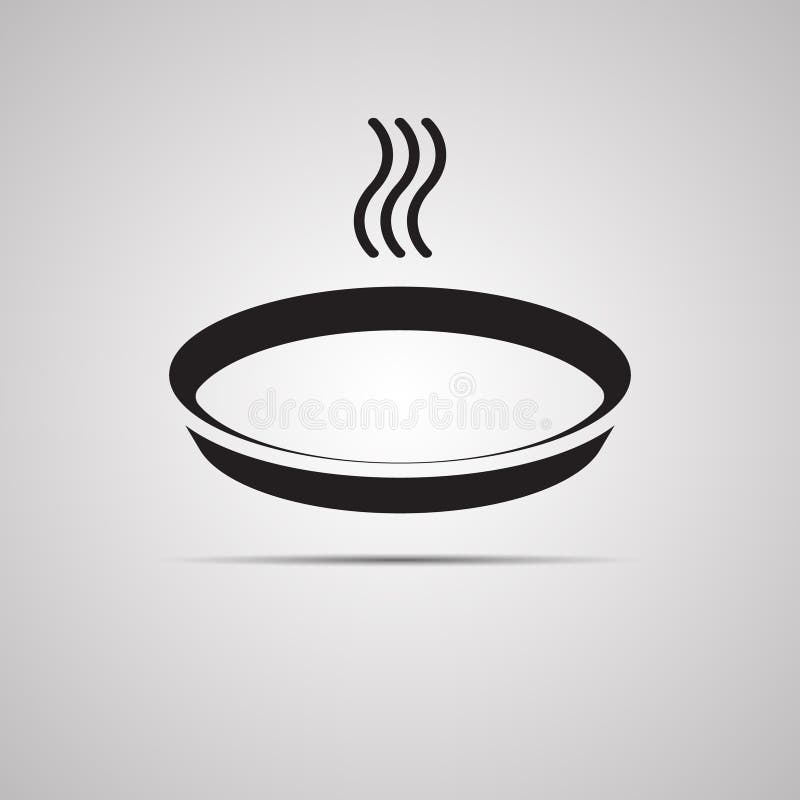 Plan symbol för kontur, vektordesign Illustration av plattan med varma vågor stock illustrationer Plan symbol för kontur, vektordesign Illustration av plattan med varma vågor stock illustrationer