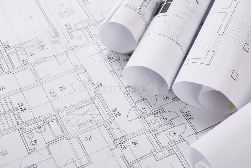 Plan van de bouw met copyspace Architecturale projectachtergrond stock foto's Plan van de bouw met copyspace Architecturale projectachtergrond stock foto's