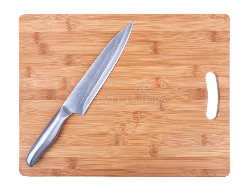 Planche à découper de cuisine et un grand couteau de cuisine. photographie stock Planche à découper de cuisine et un grand couteau de cuisine. photographie stock