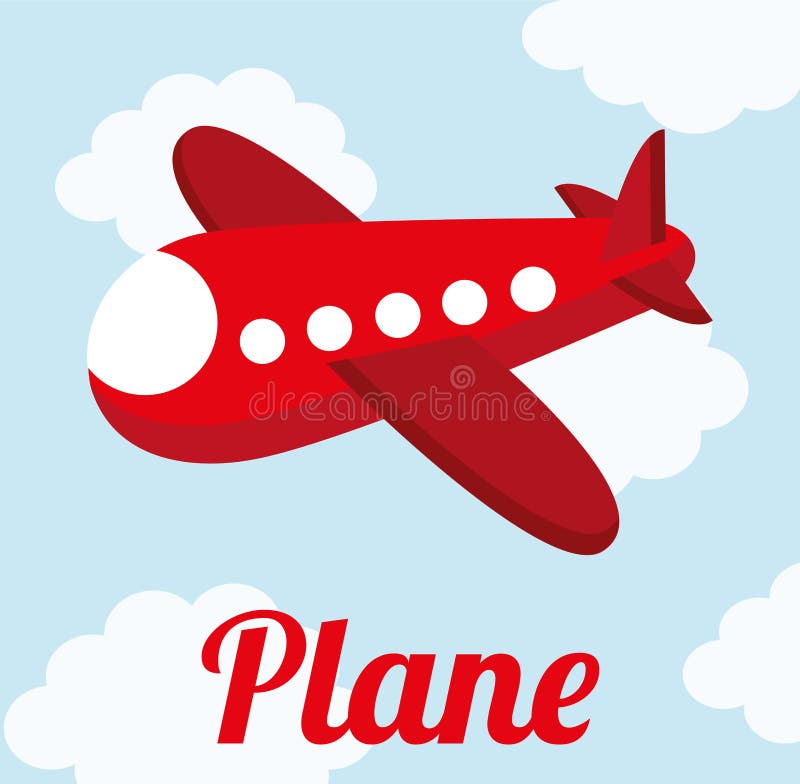 Plane cute design stock illustration
