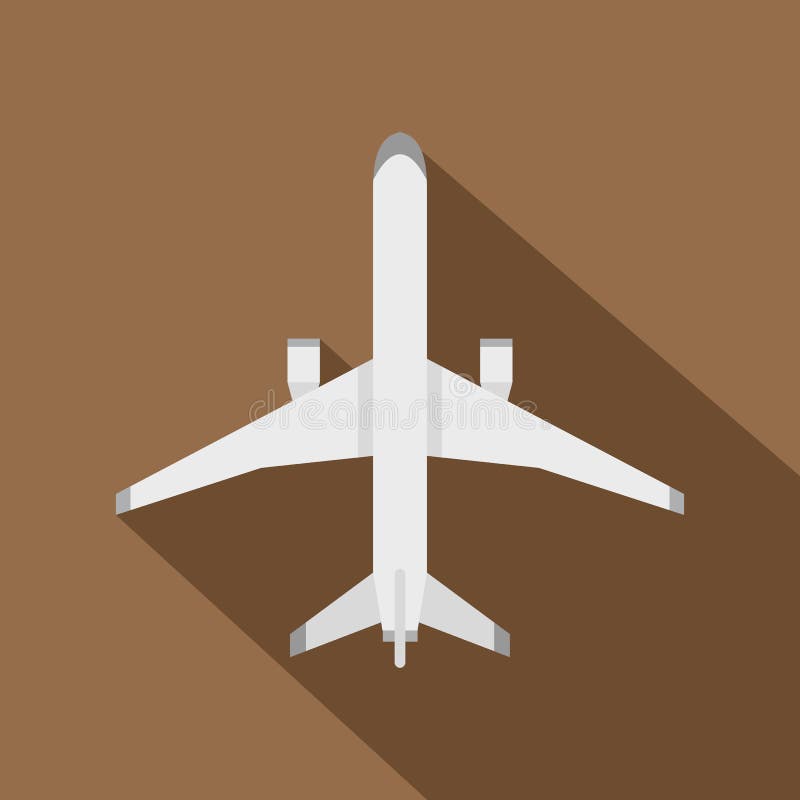 Plane icon, flat style vector illustration