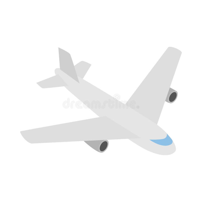 Plane icon, isometric 3d style royalty free illustration