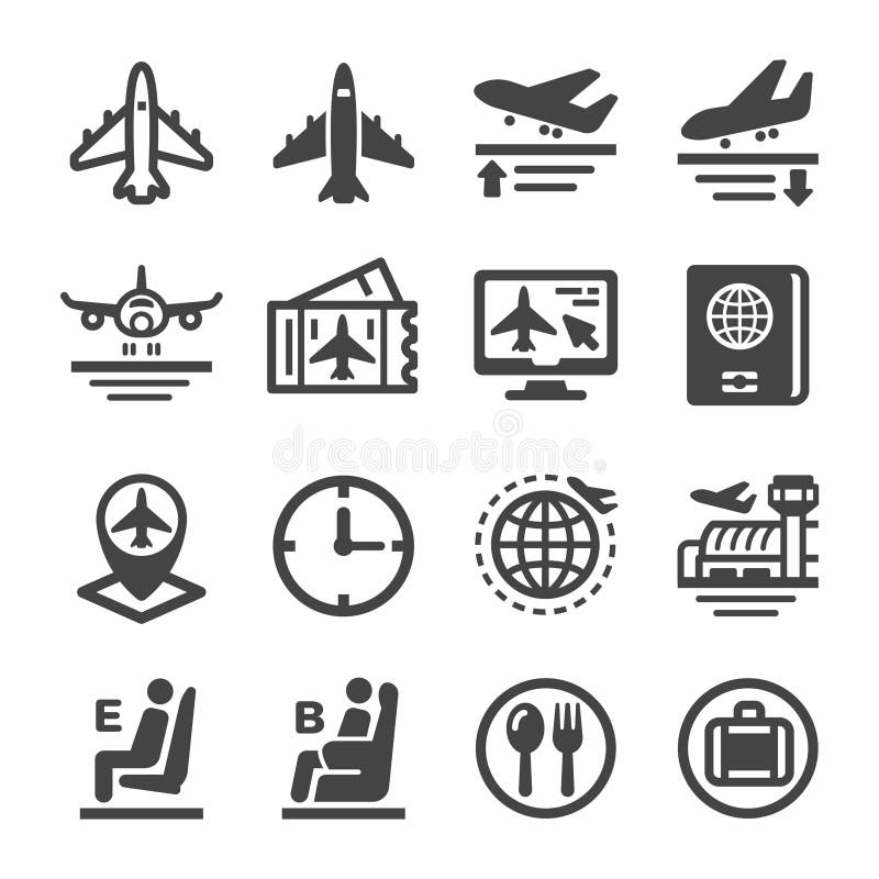 Plane icon set vector illustration