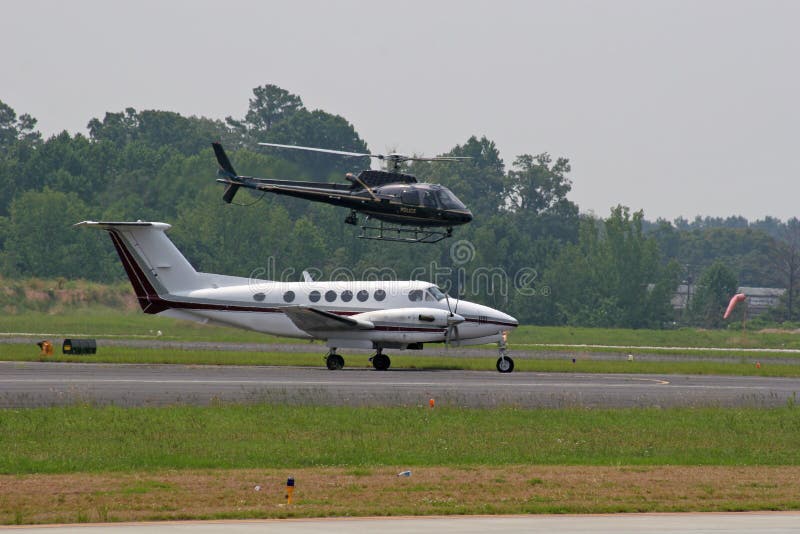 Plane and Police Chopper