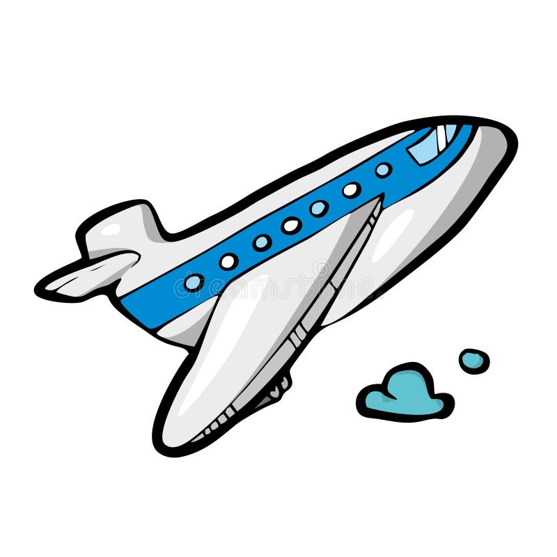 Plane on White Background Cute Cartoon Transport. Stock Vector - Illustration of cargo, blue: 210100841 Plane on White Background Cute Cartoon Transport. Stock Vector - Illustration of cargo, blue: 210100841