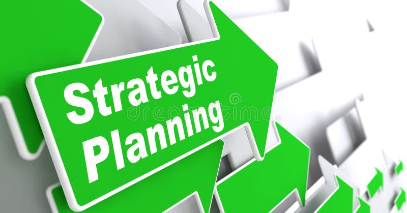 Strategic Planning - Business Concept. Green Arrow with Strategic Planning Slogan on a Grey Background. 3D Render. Strategic Planning - Business Concept. Green Arrow with Strategic Planning Slogan on a Grey Background. 3D Render.