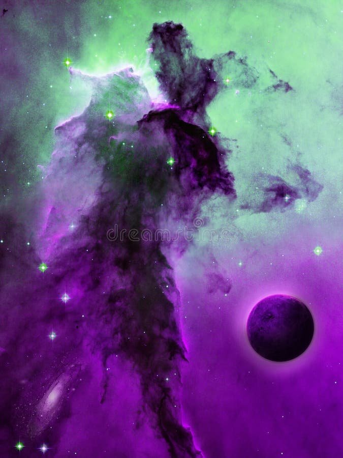 Planeet en Nevel stock illustratie Planeet en Nevel stock illustratie