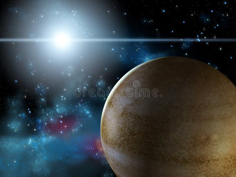 Planeet en ster royalty-vrije stock afbeeldingen Planeet en ster royalty-vrije stock afbeeldingen