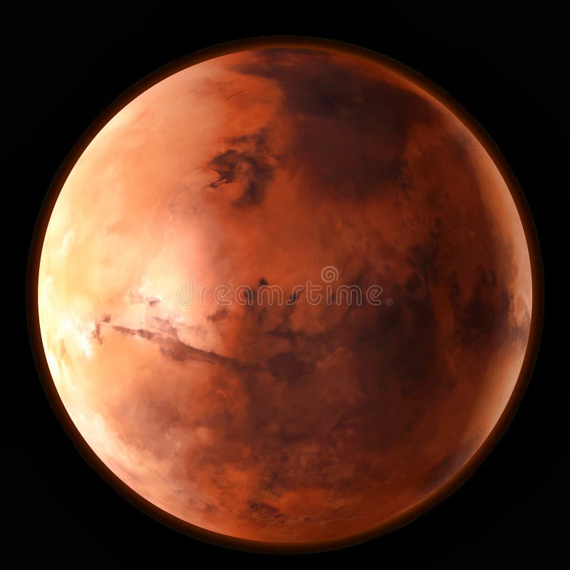 Planeet Mars in de kosmische ruimte Waterverf, 3D illustratie vector illustratie Planeet Mars in de kosmische ruimte Waterverf, 3D illustratie vector illustratie