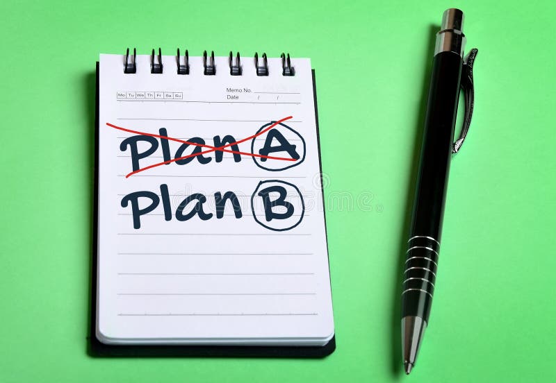Planen Sie ein Wort des Planes B stockbild Planen Sie ein Wort des Planes B stockbild