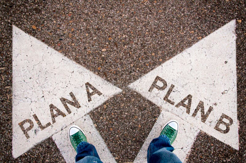 Planen Sie a- und b-Dilemmakonzept lizenzfreies stockbild Planen Sie a- und b-Dilemmakonzept lizenzfreies stockbild