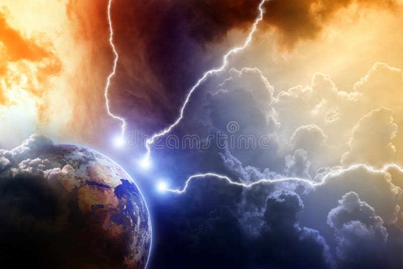 Planet in danger royalty free illustration