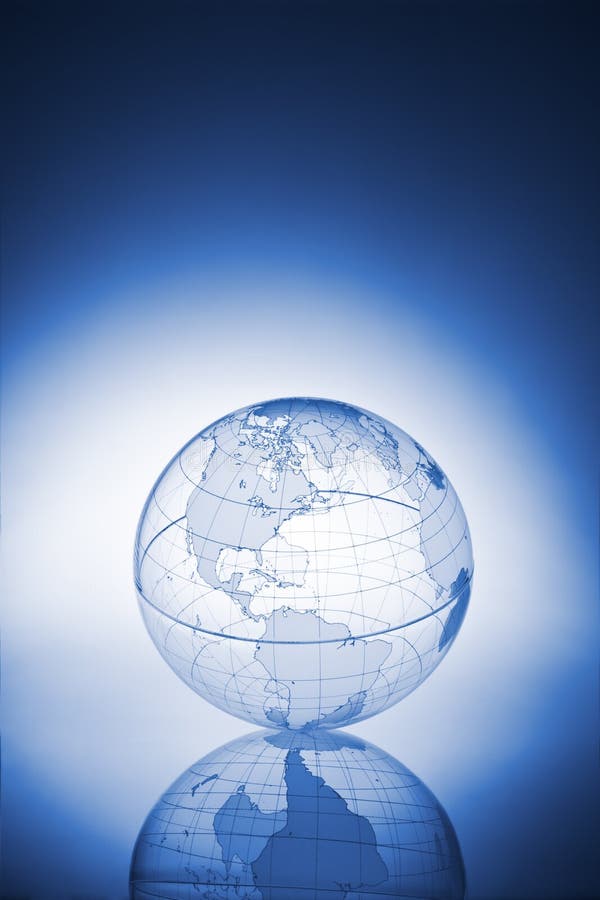 Translucent globe with backlit background. Translucent globe with backlit background