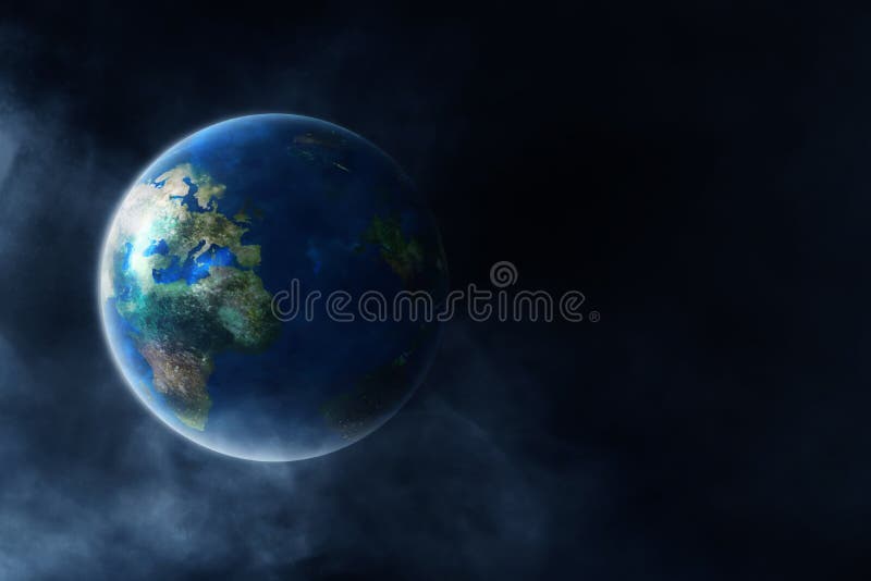 Earth on Dark Backgrounds Stock Photo Image of earth, moon