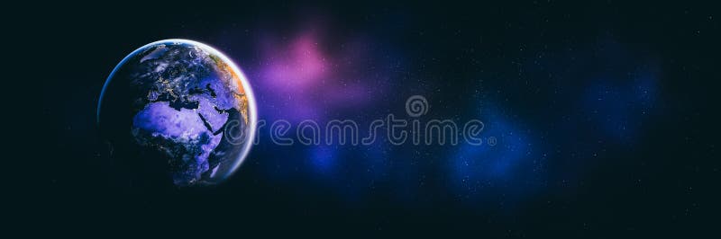 Planet earth globe view from space showing realistic earth surface and world map royalty free stock photo