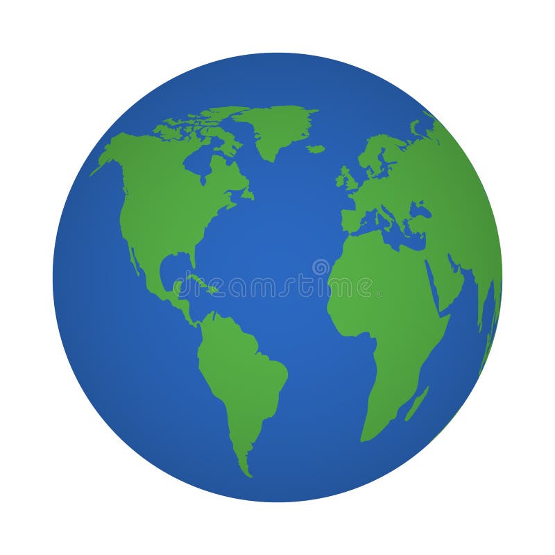 Circular Map Of The World Planet Earth Icon. Environment Planet, Map World. Circle Globe, World.  Vector Illustration Stock Vector - Illustration Of Nature, Ecology:  188452454