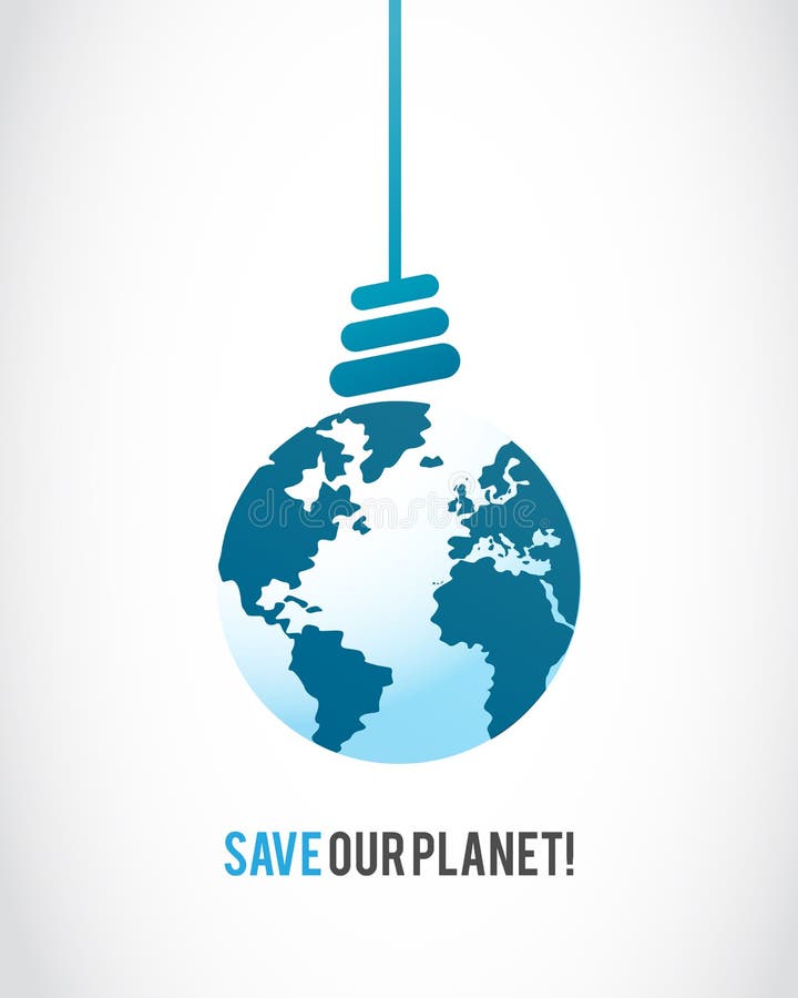 Planet earth lamp bulb