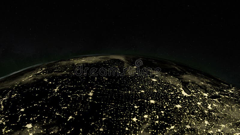 Planet earth at night stock video