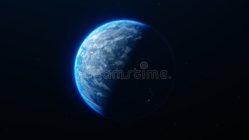 Planet Earth from Outer Space Stock Illustration - Illustration of