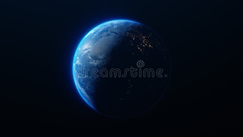 Planet Earth from Outer Space Stock Illustration - Illustration of