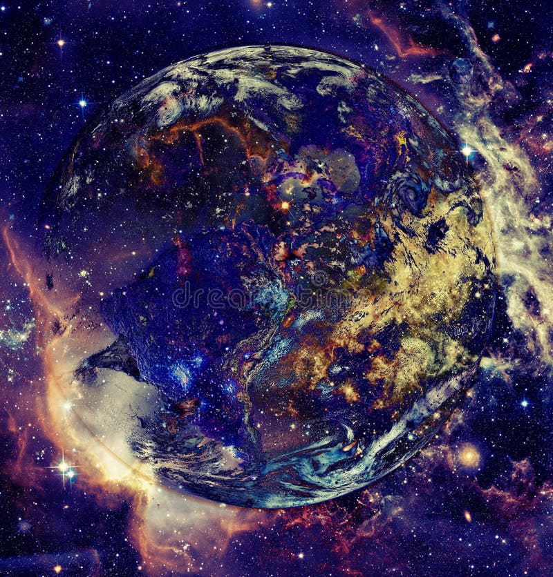 Planet Earth in outer space. Elements of this image furnished by NASA royalty free stock photo Planet Earth in outer space. Elements of this image furnished by NASA royalty free stock photo