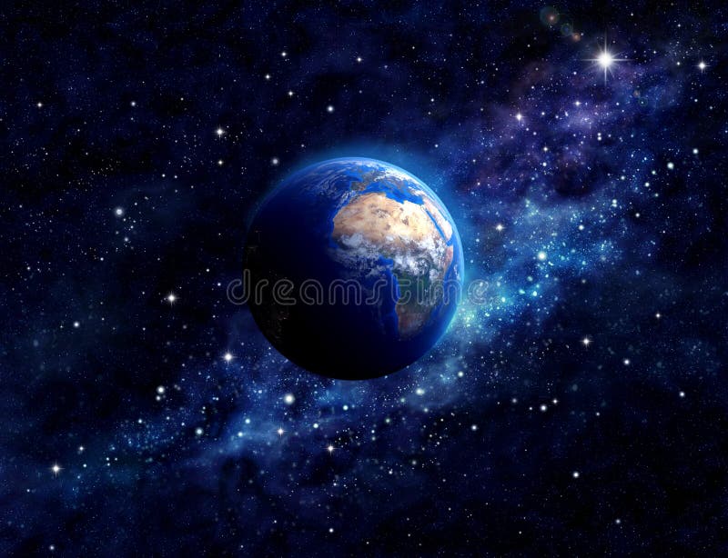 Planet Earth in outer space royalty free stock photo