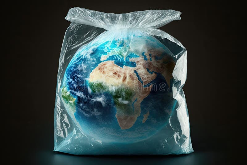 Earth in a Plastic Bag, Created with Generative AI Technology
