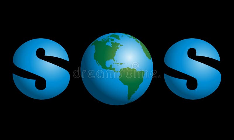 Planet Earth SOS royalty free illustration Planet Earth SOS royalty free illustration