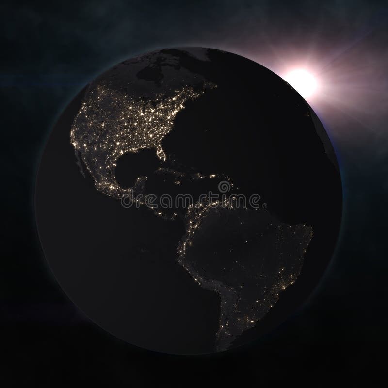Planet earth in the starry background vector illustration Planet earth in the starry background vector illustration