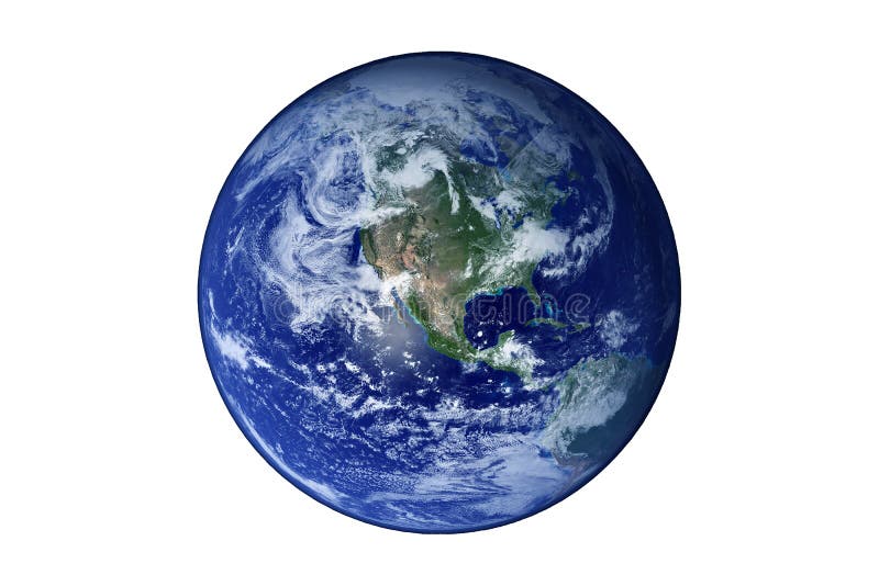 Planet Earth on a White Background. Elements of this Image Were ...