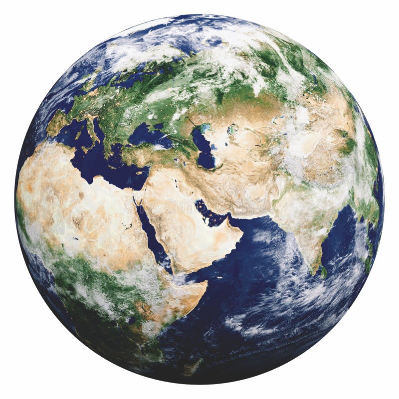 Earth on white stock illustration. Illustration of