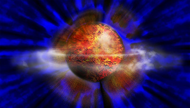 Planet Explosion Abstract Background