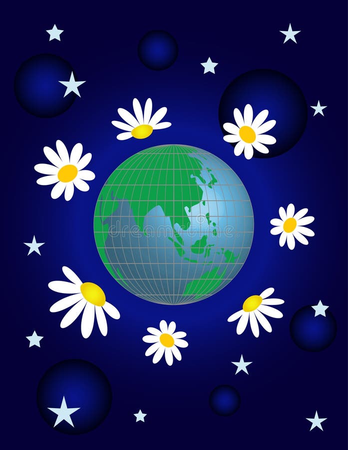 Planet with flower