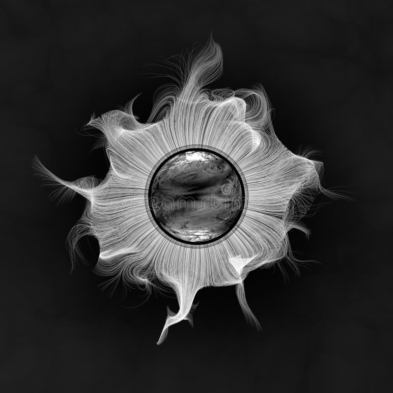 Made of Metal in Space Stock Image Image of black, sphere