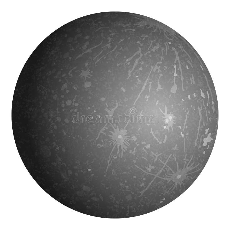 Planet Mercury, isolated on white stock illustration Planet Mercury, isolated on white stock illustration