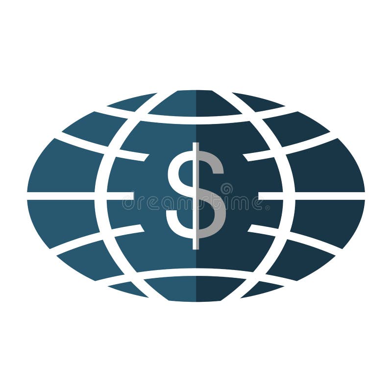 Planet with money symbol stock illustration