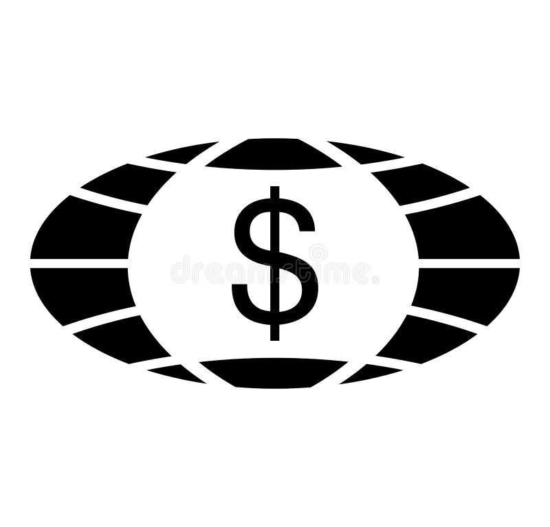 Planet with money symbol royalty free illustration